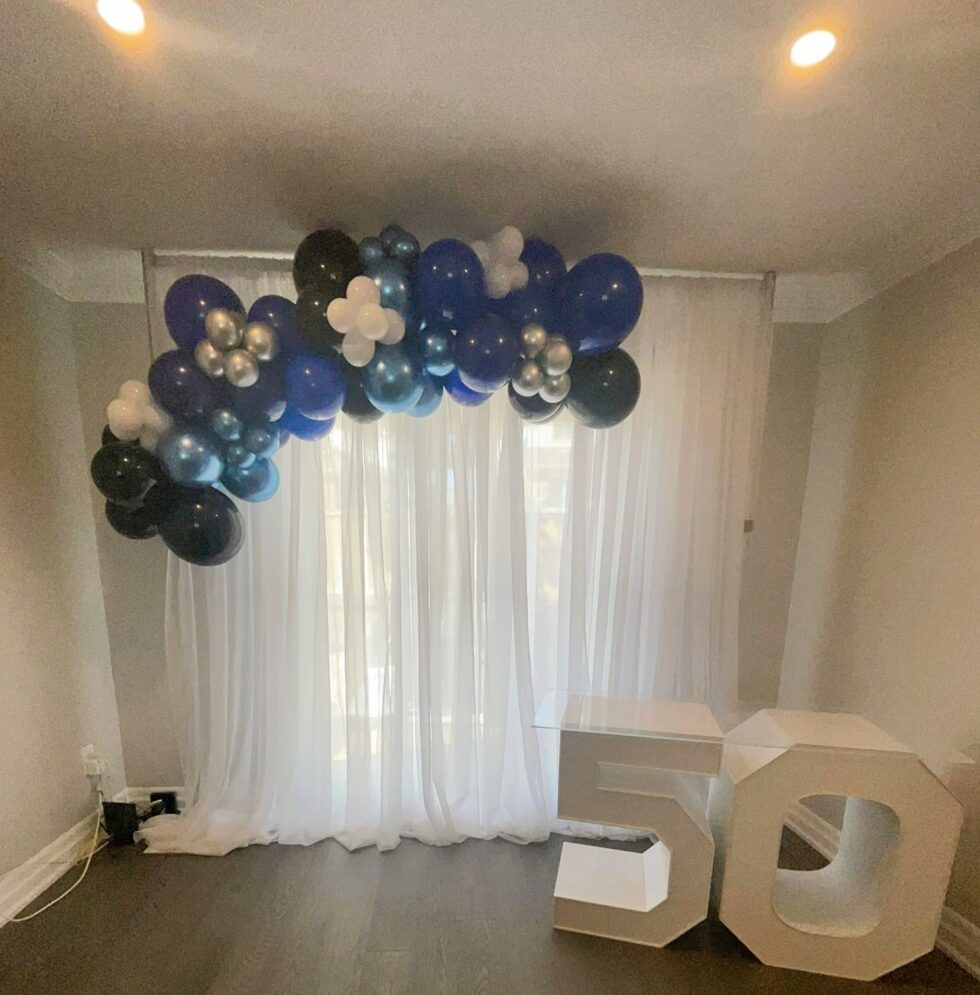 Balloon + Marquee Letter Table - Toronto Party Rentals
