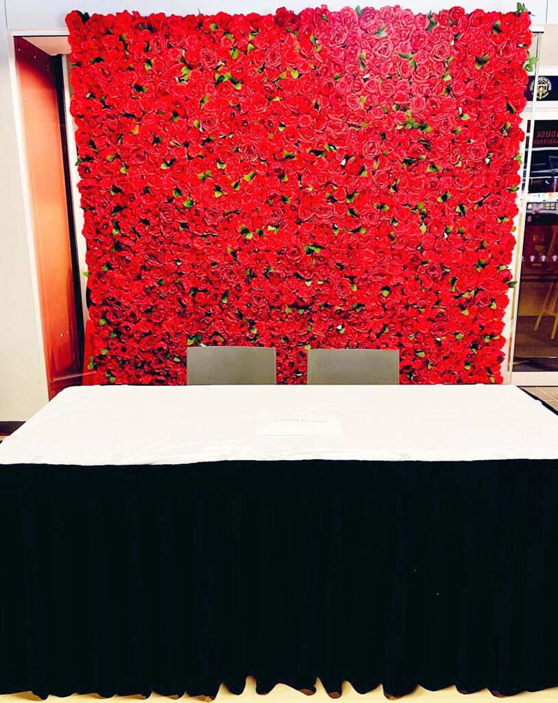 Red Flower Wall - Toronto Party Rentals